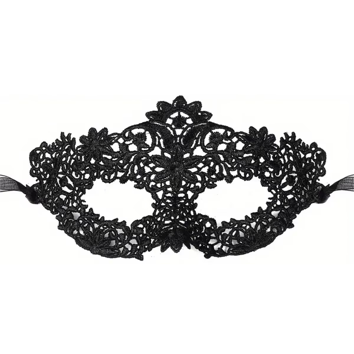 Black Face Mask Pack - 2-teiliges elegantes schwarzes Spitzen-Maskerade-Masken-Set für Paare