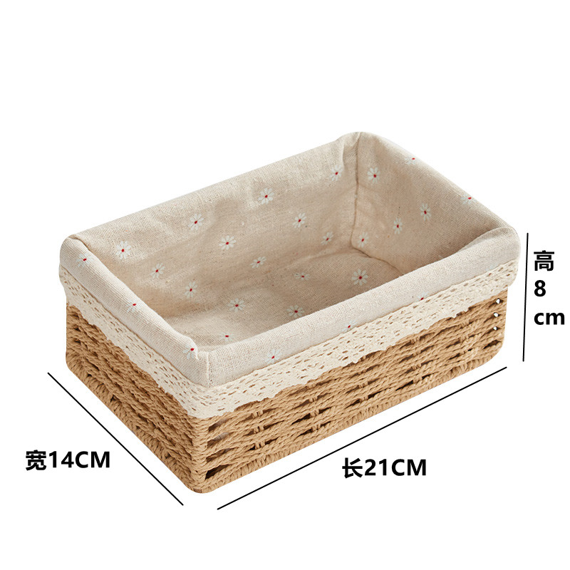 Face Mask Storage Box - Japanischer Rattan-Aufbewahrungskorb, Schreibtisch-Organizer für Snacks, Schlüssel,