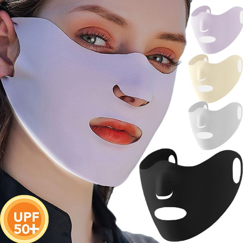 Sports Mask Breathable - Eisseide-Sonnenschutzmaske für Damen, atmungsaktiv, dünner Abschnitt,