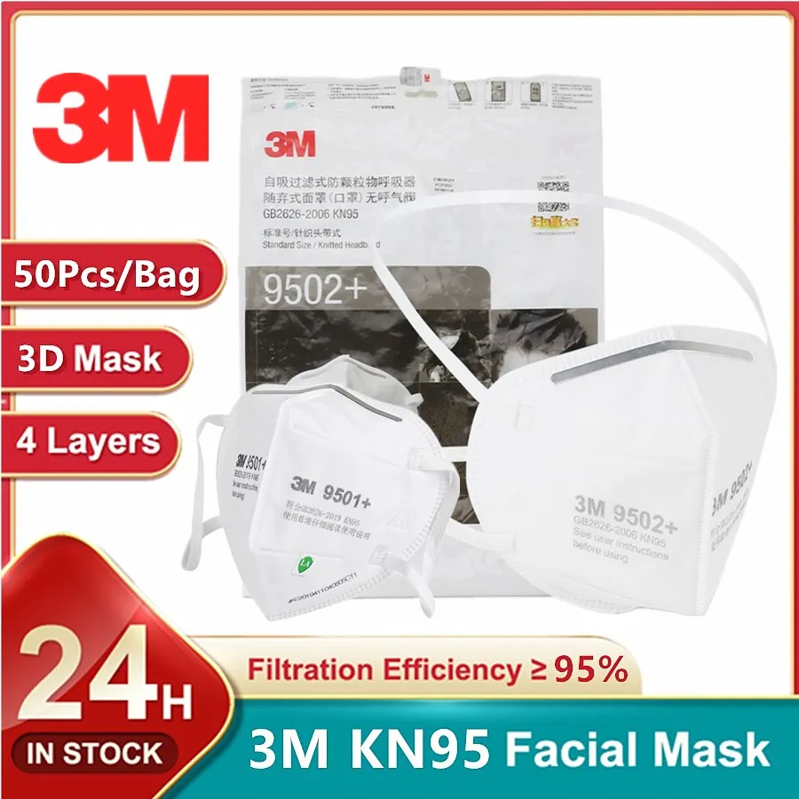 50 Teile/beutel 3M KN95 Gesich – 3M Mask 9502+ Bewertung und Preis