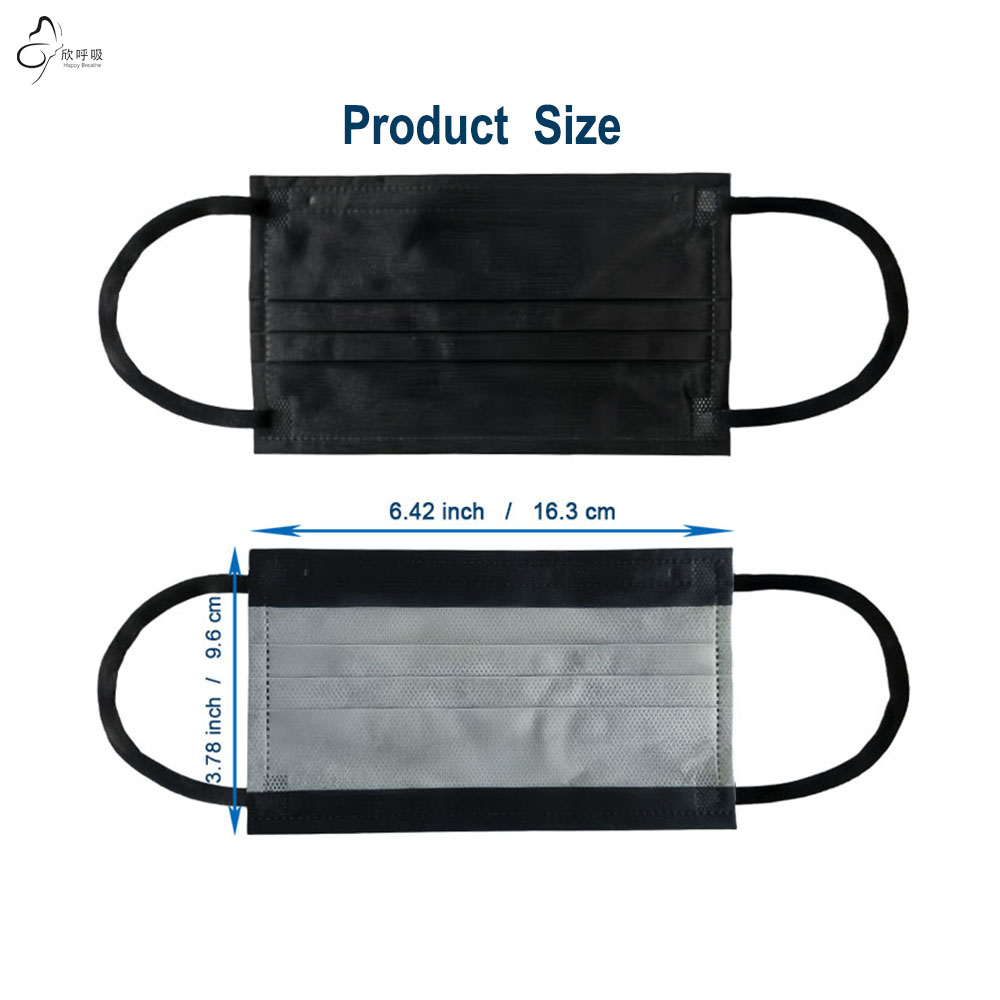 Happy Breathe 3-lagige Einweg- – Black Face Mask Pack Bewertung und Preis