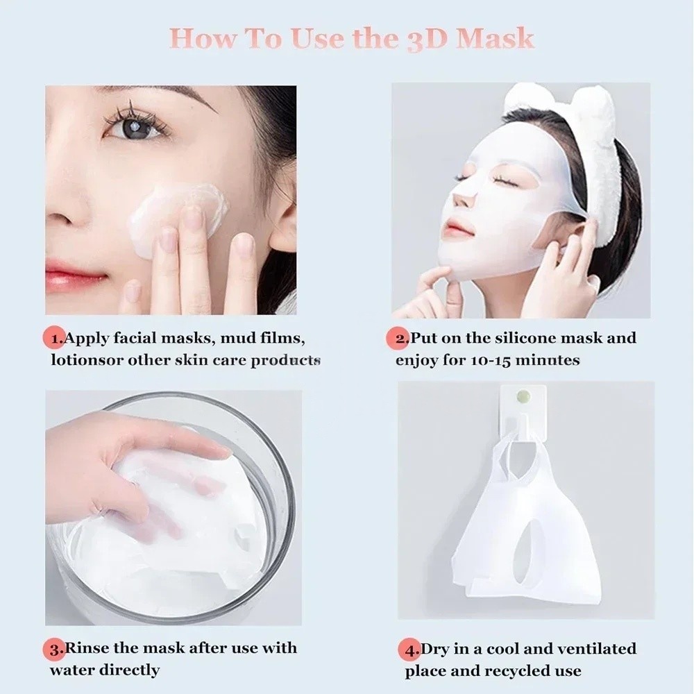 1/2PCS 3D Wiederverwendbare Fa – Silicone Mask Bracket Bewertung und Preis